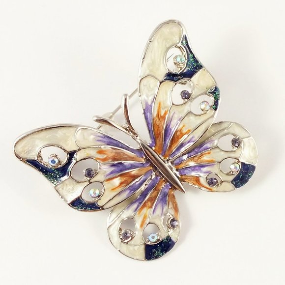 Colorful Butterfly Brooch Pin - Picture 9 of 9